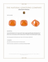 7.95 Ct. Orange Cabochon Spessartite Garnet from Nigeria Appraisal