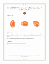 17.31 Ct. Orange Cabochon Spessartite Garnet from Nigeria Appraisal