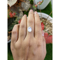 2.45 Ct. White Cabochon Moonstone from Ceylon (Sri Lanka) Life Style