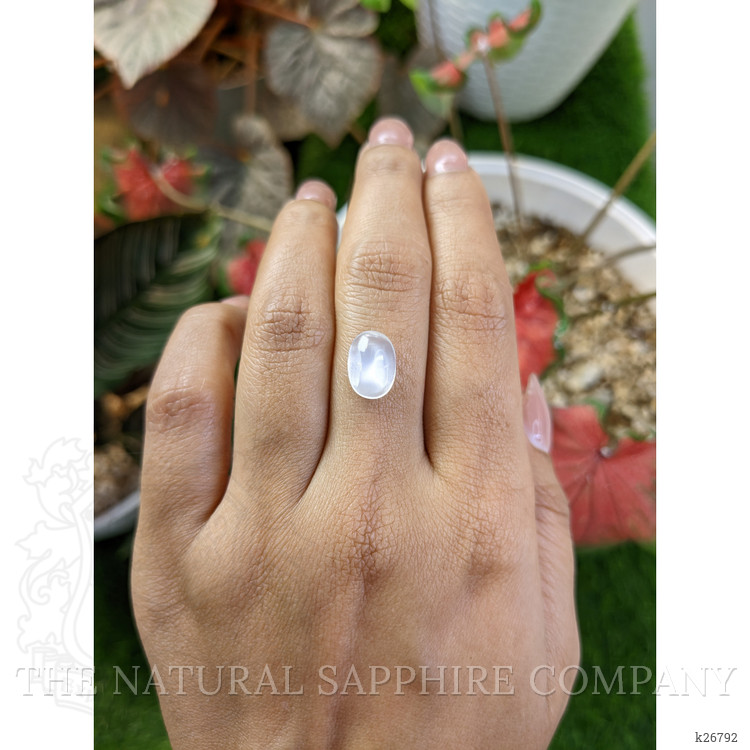 2.45 Ct. White Cabochon Moonstone from Ceylon (Sri Lanka)