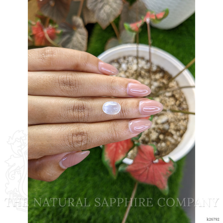 2.45 Ct. White Cabochon Moonstone from Ceylon (Sri Lanka)