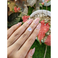 2.45 Ct. White Cabochon Moonstone from Ceylon (Sri Lanka) Life Style