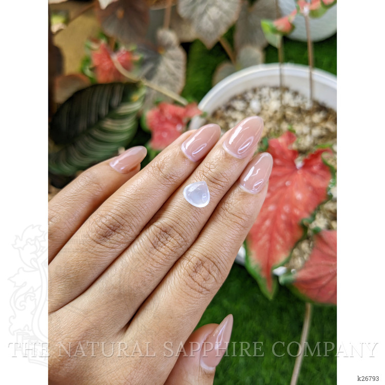2.45 Ct. White Cabochon Moonstone from Ceylon (Sri Lanka)