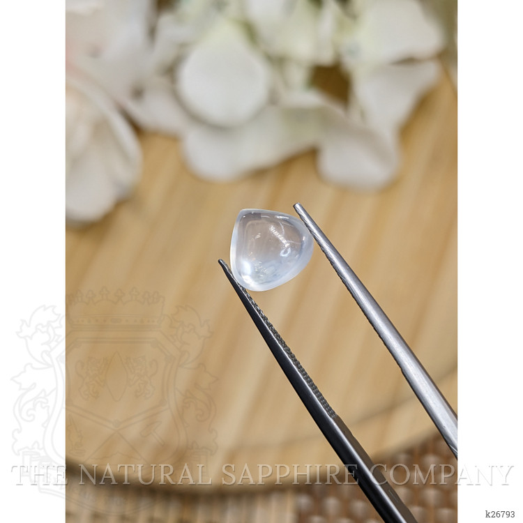 2.45 Ct. White Cabochon Moonstone from Ceylon (Sri Lanka)