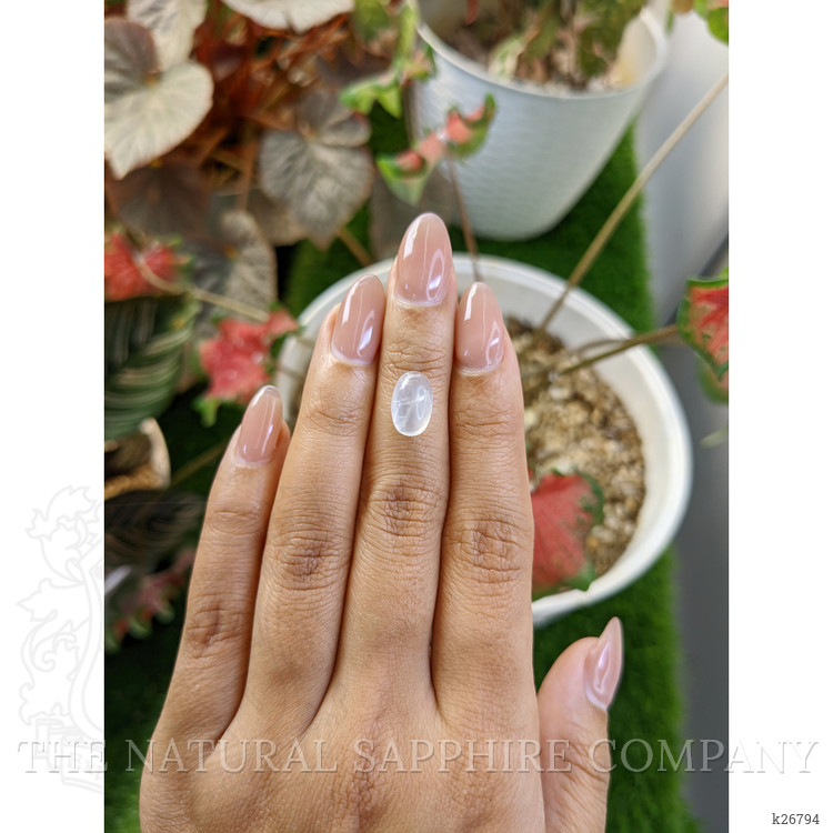 2.77 Ct. White Cabochon Moonstone from Ceylon (Sri Lanka)
