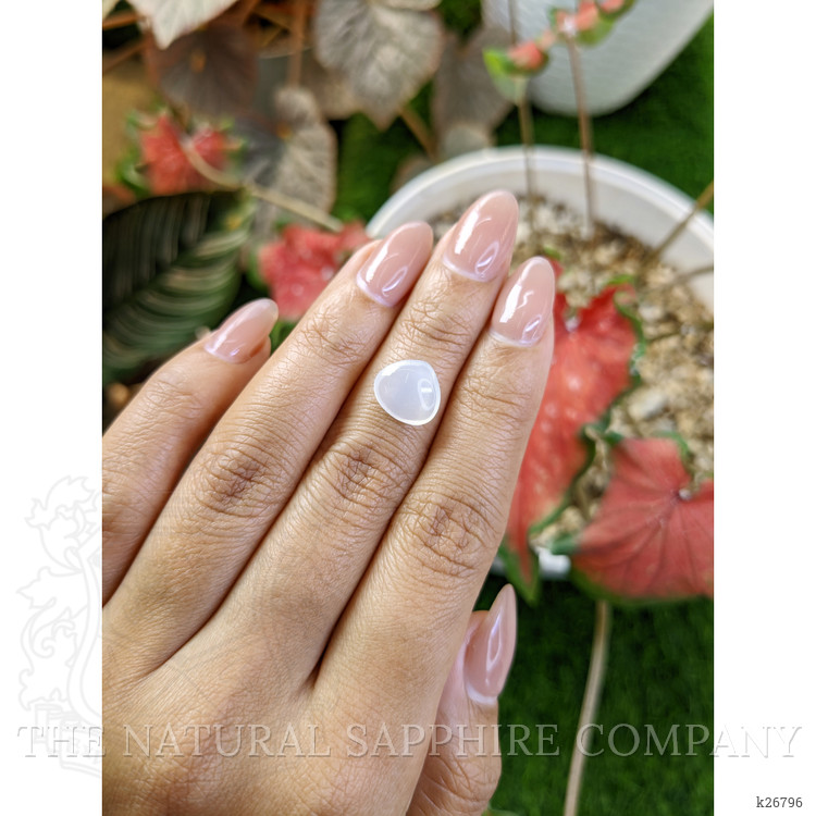 2.96 Ct. White Cabochon Moonstone from Ceylon (Sri Lanka)
