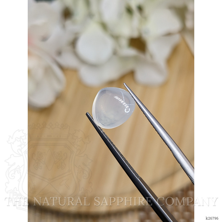 2.96 Ct. White Cabochon Moonstone from Ceylon (Sri Lanka)