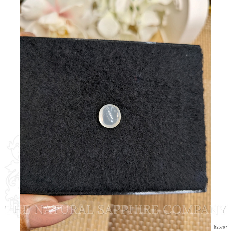 2.98 Ct. White Cabochon Moonstone from Ceylon (Sri Lanka)