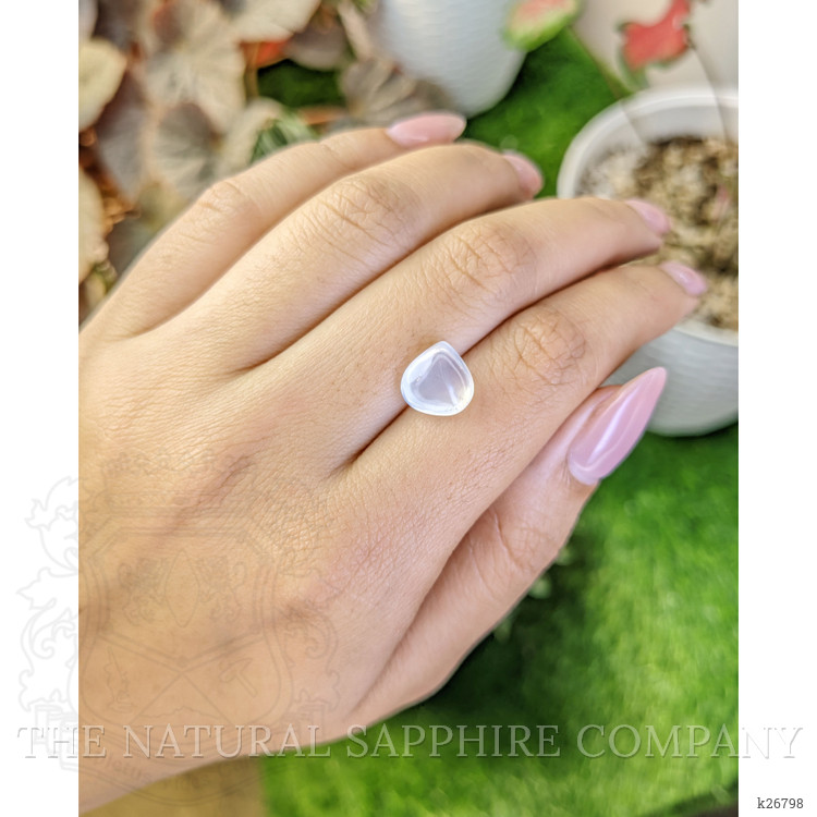 3.00 Ct. White Cabochon Moonstone from Ceylon (Sri Lanka)
