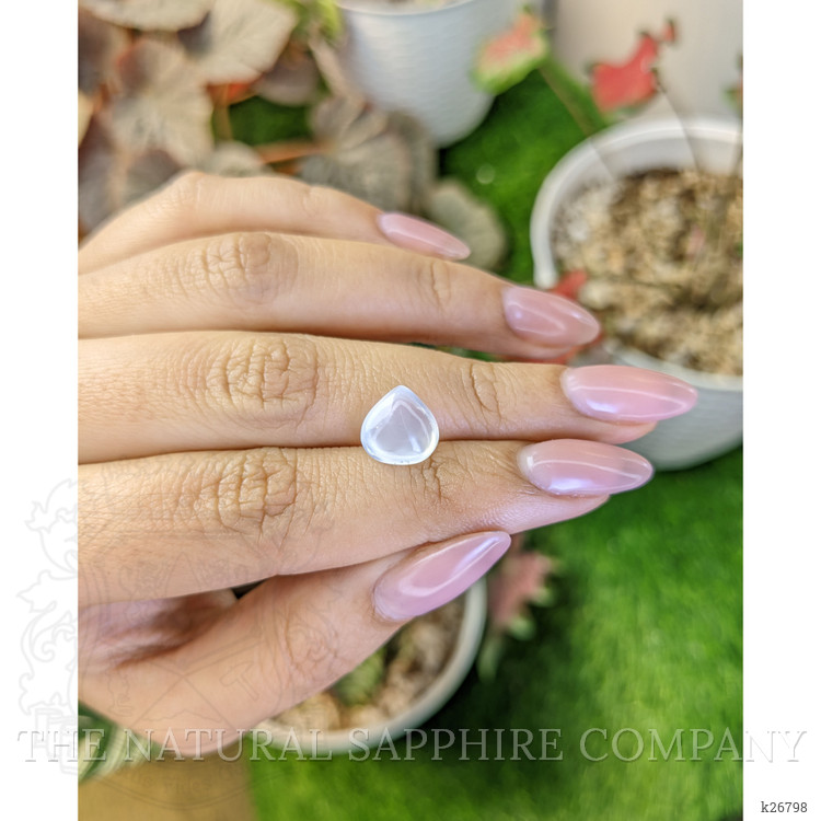 3.00 Ct. White Cabochon Moonstone from Ceylon (Sri Lanka)