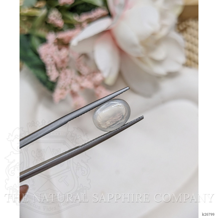 3.26 Ct. White Cabochon Moonstone from Ceylon (Sri Lanka)