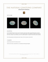 0.60 Ct. Cabochon White Opal from Australia Appraisal