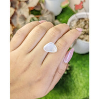3.92 Ct. White Cabochon Moonstone from Ceylon (Sri Lanka) Life Style