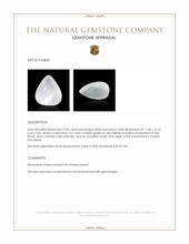3.98 Ct. White Cabochon Moonstone from Ceylon (Sri Lanka) Appraisal