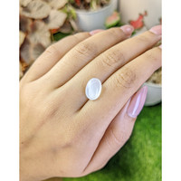 4.34 Ct. White Cabochon Moonstone from Ceylon (Sri Lanka) Life Style