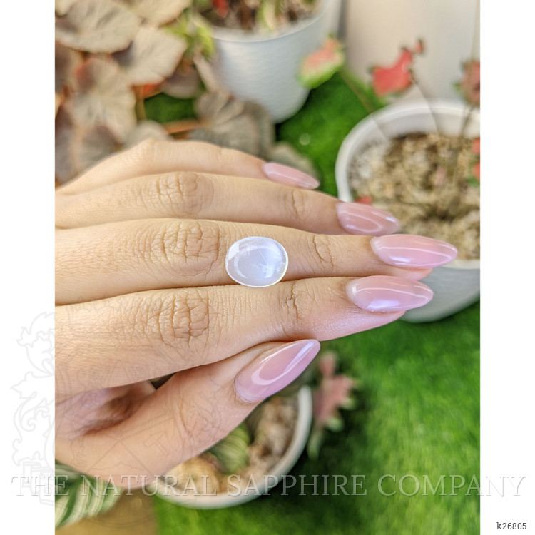 4.35 Ct. White Cabochon Moonstone from Ceylon (Sri Lanka)