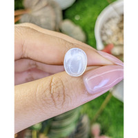 4.35 Ct. White Cabochon Moonstone from Ceylon (Sri Lanka) Life Style