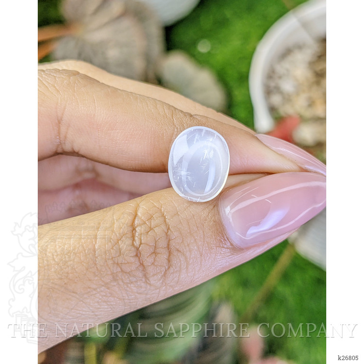4.35 Ct. White Cabochon Moonstone from Ceylon (Sri Lanka)