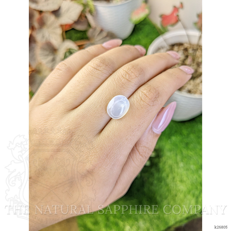 4.35 Ct. White Cabochon Moonstone from Ceylon (Sri Lanka)