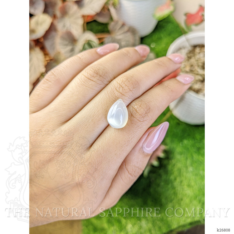6.51 Ct. White Cabochon Moonstone from Ceylon (Sri Lanka)