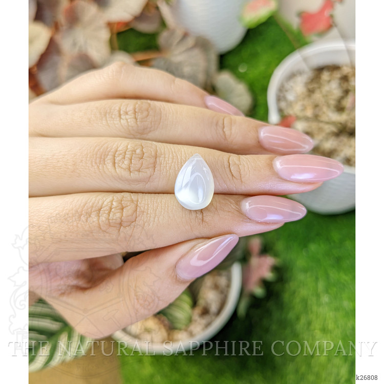 6.51 Ct. White Cabochon Moonstone from Ceylon (Sri Lanka)