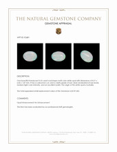 0.53 Ct. Cabochon White Opal from Australia Appraisal