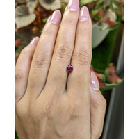 0.83 Ct. Pinkish Purple Rhodolite Garnet from Ceylon (Sri Lanka) Life Style