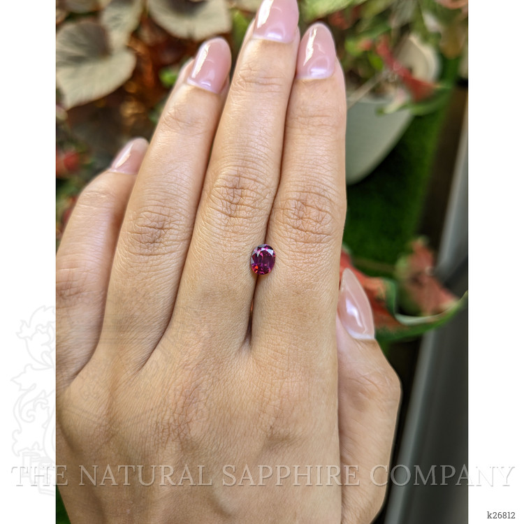 0.83 Ct. Pinkish Purple Rhodolite Garnet from Ceylon (Sri Lanka)