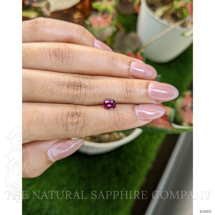 0.83 Ct. Pinkish Purple Rhodolite Garnet from Ceylon (Sri Lanka)