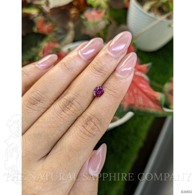 0.83 Ct. Pinkish Purple Rhodolite Garnet from Ceylon (Sri Lanka)