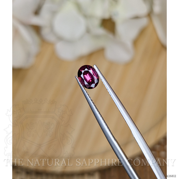 0.83 Ct. Pinkish Purple Rhodolite Garnet from Ceylon (Sri Lanka)