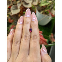 0.93 Ct. Purplish Red Rhodolite Garnet from Ceylon (Sri Lanka) Life Style