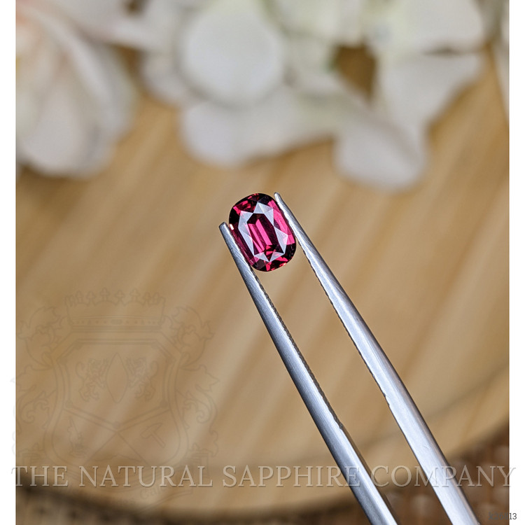 0.93 Ct. Purplish Red Rhodolite Garnet from Ceylon (Sri Lanka)