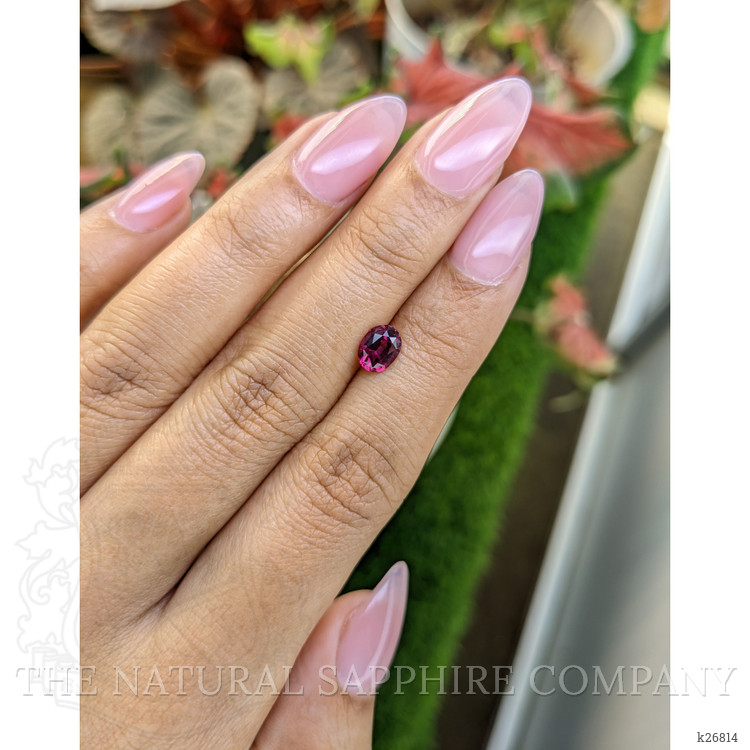 0.97 Ct. Pinkish Purple Rhodolite Garnet from Ceylon (Sri Lanka)
