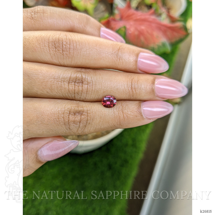 0.97 Ct. Red Rhodolite Garnet from Ceylon (Sri Lanka)