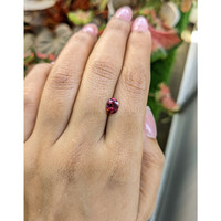 0.97 Ct. Red Rhodolite Garnet from Ceylon (Sri Lanka) Life Style