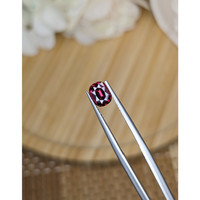 1.22 Ct. Red Rhodolite Garnet from Ceylon (Sri Lanka) Life Style