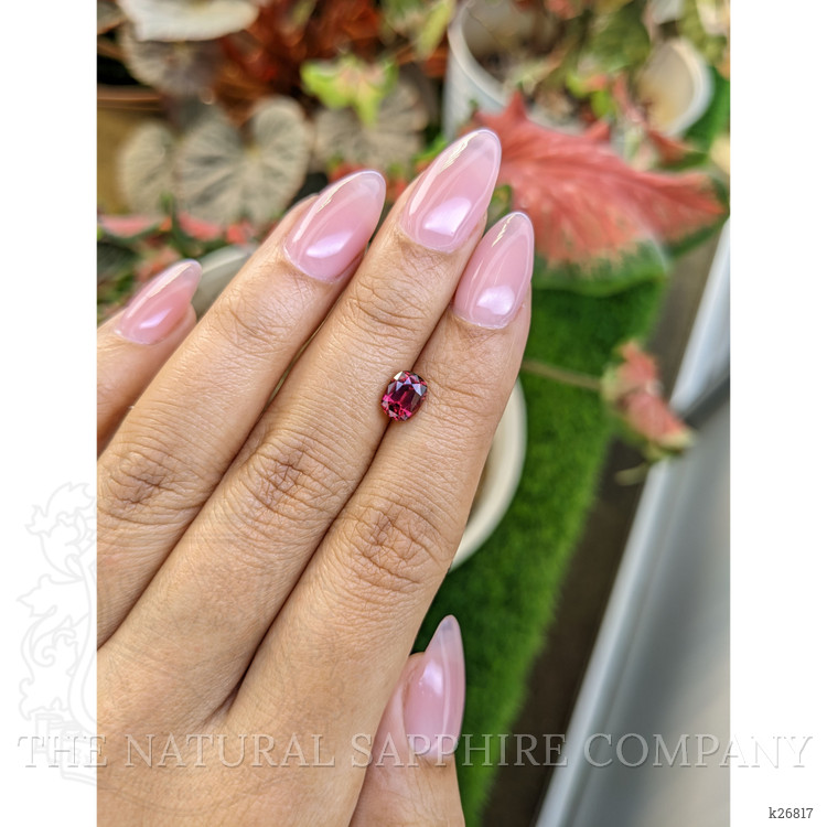 1.22 Ct. Red Rhodolite Garnet from Ceylon (Sri Lanka)