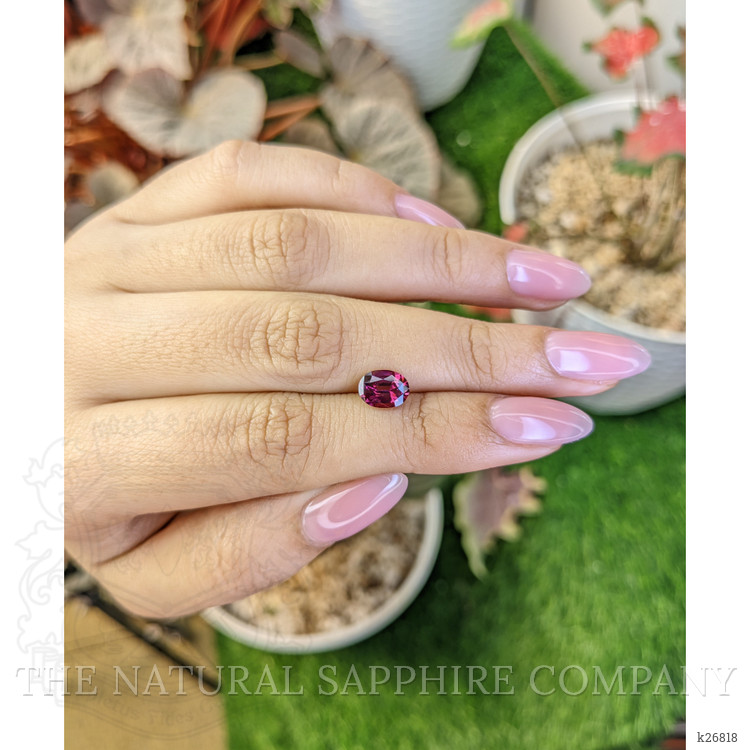 1.34 Ct. Pinkish Purple Rhodolite Garnet from Ceylon (Sri Lanka)
