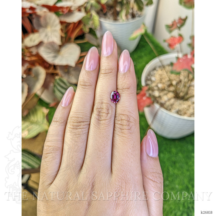 1.34 Ct. Pinkish Purple Rhodolite Garnet from Ceylon (Sri Lanka)