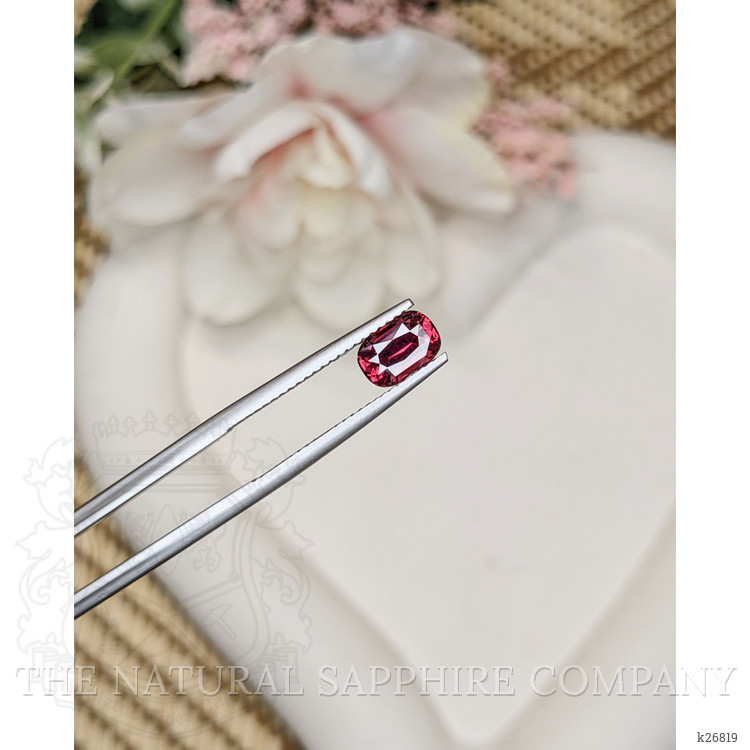 1.61 Ct. Red Rhodolite Garnet from Ceylon (Sri Lanka)
