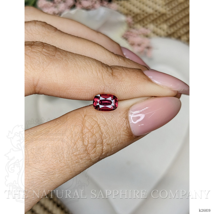 1.61 Ct. Red Rhodolite Garnet from Ceylon (Sri Lanka)