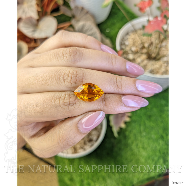 8.73 Ct. Yellowish Orange Citrine from Ceylon (Sri Lanka)