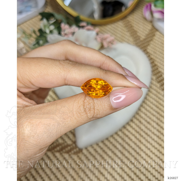 8.73 Ct. Yellowish Orange Citrine from Ceylon (Sri Lanka)