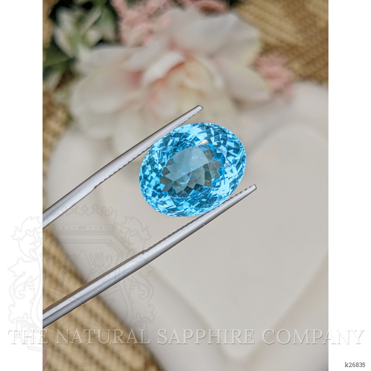 15.75 Ct. Swiss Blue Topaz from Brazil