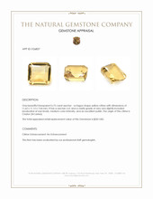6.75 Ct. Yellow Citrine from Ceylon (Sri Lanka) Appraisal