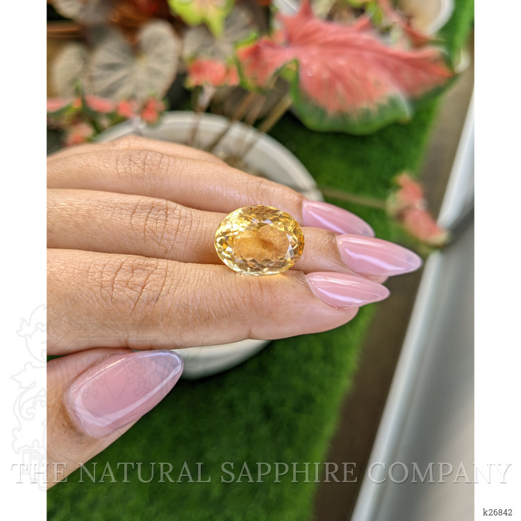 13.92 Ct. Yellow Citrine from Ceylon (Sri Lanka)