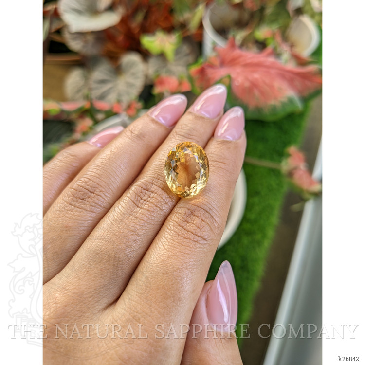 13.92 Ct. Yellow Citrine from Ceylon (Sri Lanka)