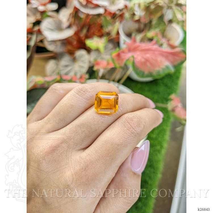 8.57 Ct. Yellowish Orange Citrine from Ceylon (Sri Lanka)