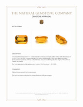 7.11 Ct. Orangish Yellow Citrine from Ceylon (Sri Lanka) Appraisal